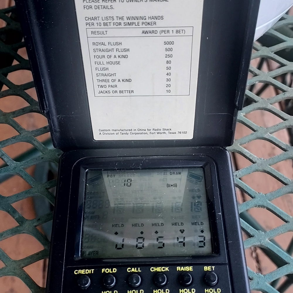 Vintage Radio Shack 2-In-1 Casino Game